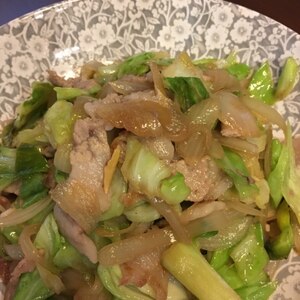 ＋生姜千切り❤豚肉＆野菜の炒め物♪（焼肉のタレ）